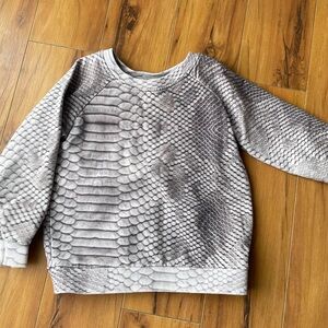 Kids Gray Snake Print Sweatshirt
